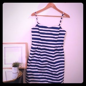 Black and blue striped Gap dress